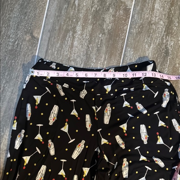 EUC Chico's + Soma Black Martini Drinks Print Pajama PJ Lounge Pants Size S - Picture 5 of 7